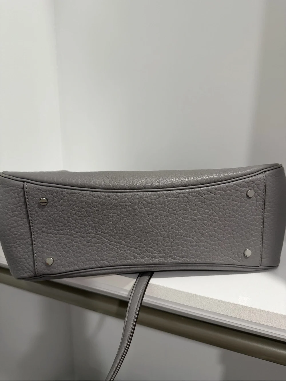 kate spade Gray Pebbled Leather Satchel